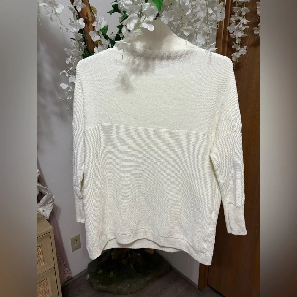Free People Ivory Ottoman Slouchy Tunic Sweater